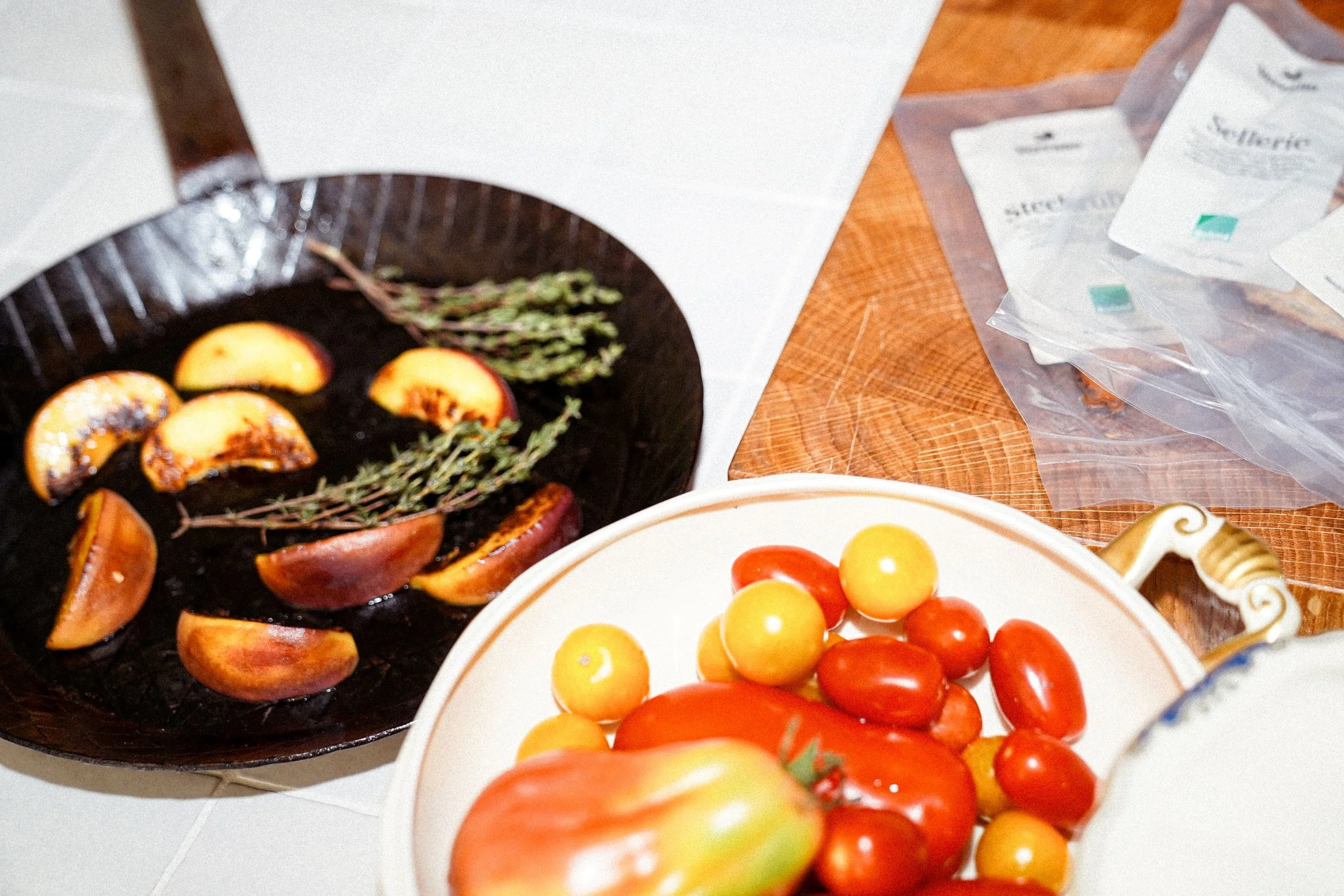 Tomatensalat mit Pfirsich und Sellerie Verrano – 2